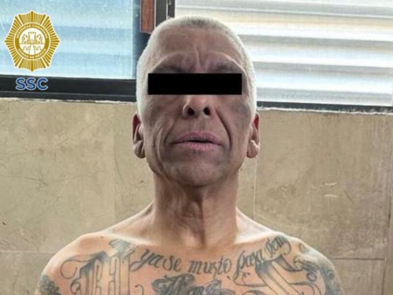 José Wilfredo, alias 'el indio de Hollywood', uno de los líderes de la MS-13 que se escondía en la capital mexicana bajo una identidad falsa.
Foto: SSC Detienen en México a líder de la Mara Salvatrucha salvadoreña