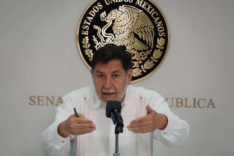 Gerardo Fernández Noroña, presidente de la Mesa Directiva del Senado, ofreció una conferencia antes de la sesión para expresar su postura sobre la prórroga de 90 días solicitada por el INE para retrasar la elección judicial. Imagen promocional
