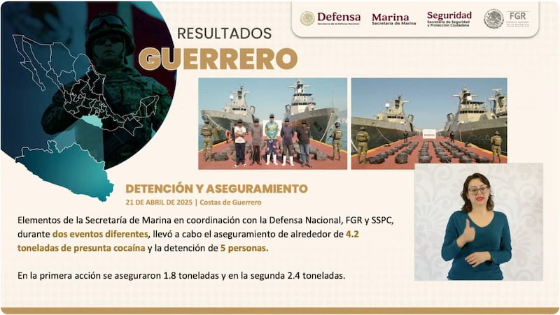 Decomiso cocaína en Guerrero