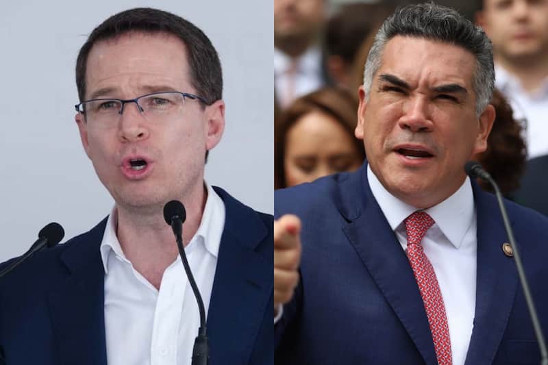 Ricardo Anaya, coordinador del PAN, y "Alito" Moreno, dirigente del PRI Ricardo Anaya, coordinador del PAN, y "Alito" Moreno, dirigente del PRI