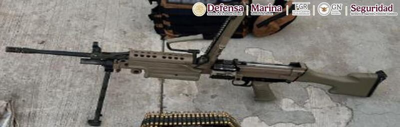 Una de las armas aseguradas a La Mayiza en Sinaloa