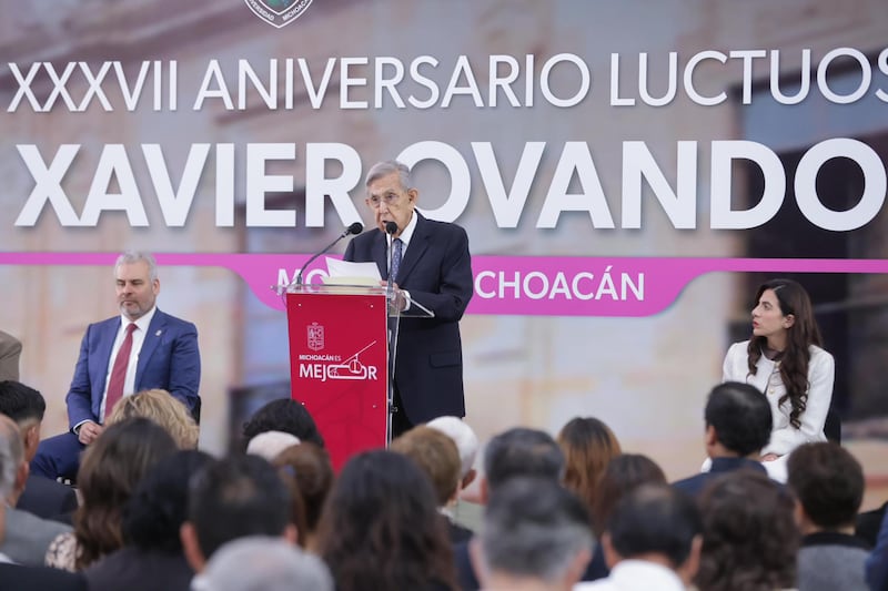Cuauhtémoc Cárdenas en el XXXVII Aniversario Luctuoso de Francisco Xavier Ovando