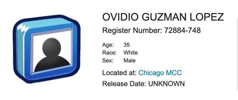 Ovidio Guzmán status en EUA