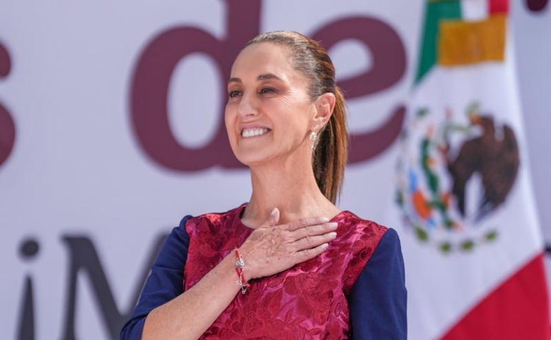 Claudia Sheinbaum encabezó los 7 años de la 4T en el Zócalo de la CDMX Claudia Sheinbaum