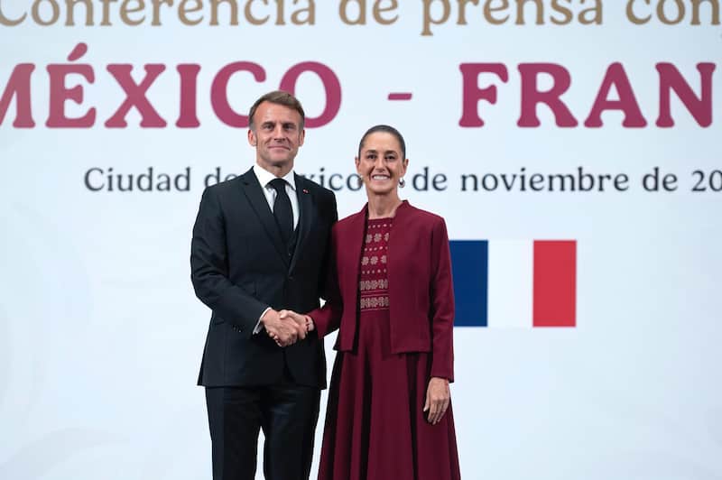 Claudia Sheinbaum y Emmanuel Macron Claudia Sheinbaum y Emmanuel Macron, presidente de Francia