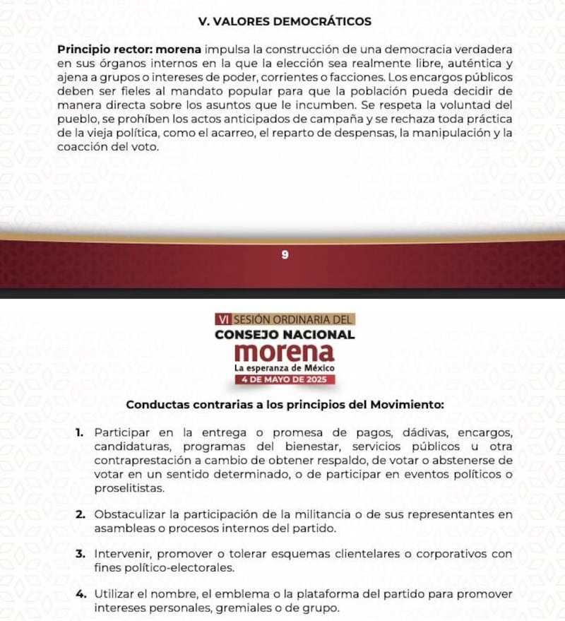 Lineamientos Morena