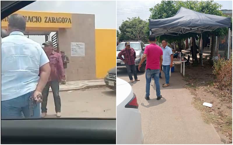 Personas armadas en Veracruz. Fotografías de personas armadas en Santiago Tuxtla, Veracruz.