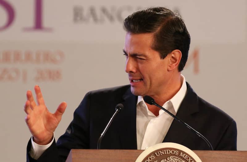 Enrique Peña Nieto, expresiente de México durante reunión con banqueros. Enrique Peña Nieto, expresiente de México durante reunión con banqueros.