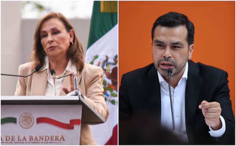 La gobernadora de Veracruz y el dirigente nacional de MC se enfrascaron en acusaciones. Imágenes de Rocío y Máynez