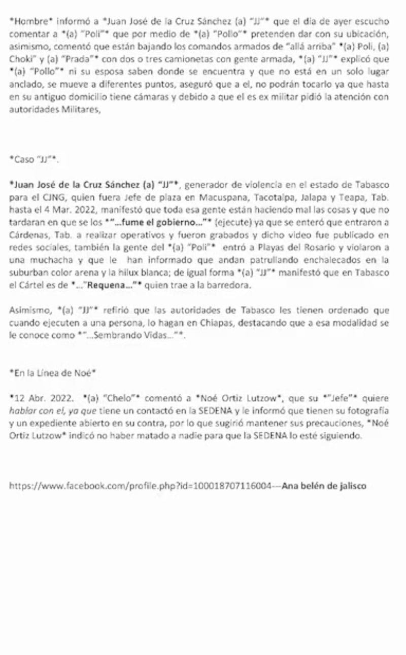 Informe Guacamaya Leaks