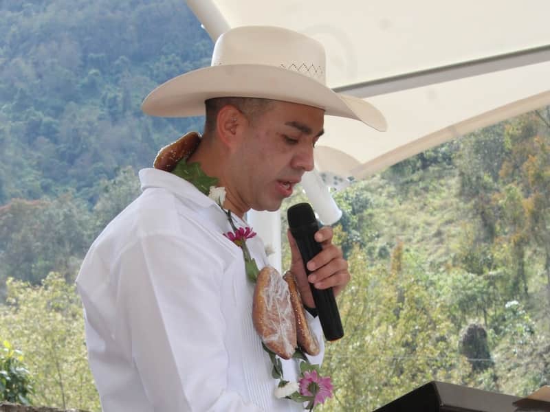 Gerardo Cortés Caballero, alcalde de Cuautempan. Gerardo Cortés Caballero en un acto del Ayuntamiento de Cuautempan.