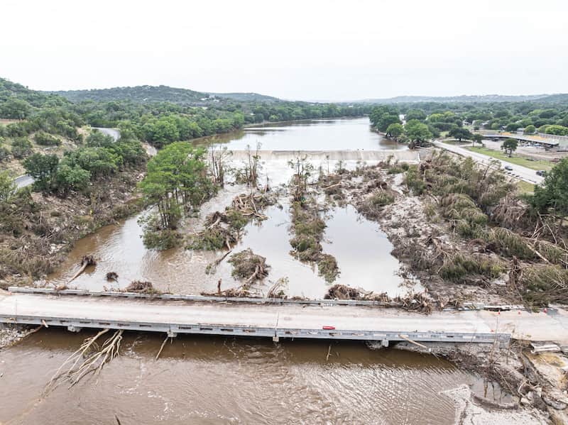Inundaciones en Texas. Aspectos de las inundaciones en el estado de Texas por fuertes lluvias.