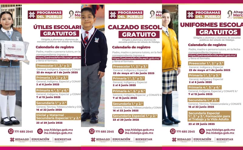 Fechas y pasos para registrarse al programa. Imágenes