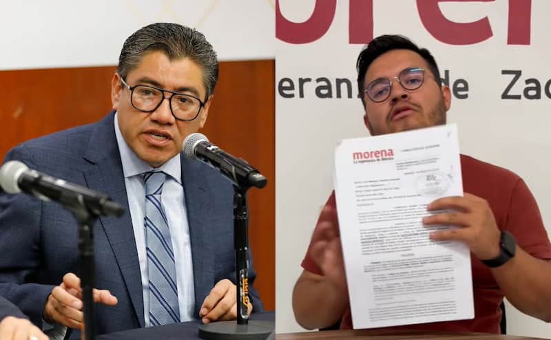 El senador Saúl Monreal y Rubén Flores, dirigente de Morena en Zacatecas Saúl Monreal y Rubén Flores