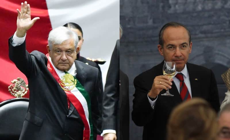 AMLO y Felipe Calderón, expresidentes de México AMLO y Felipe Calderón