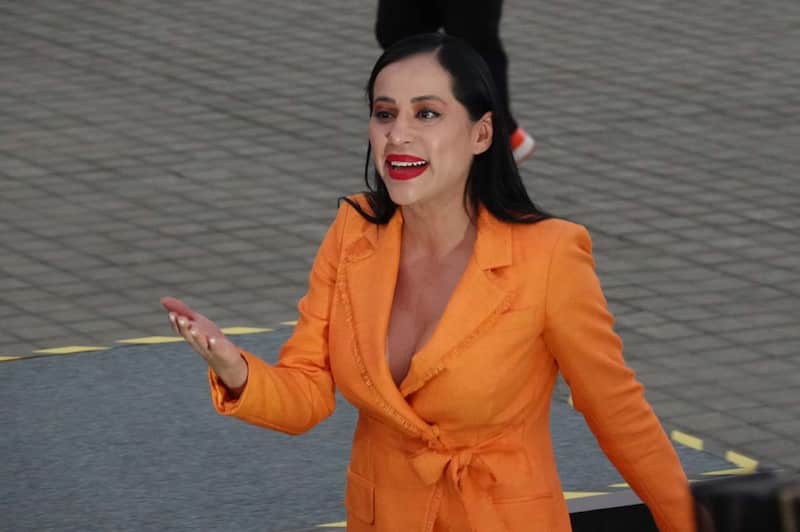 la exalcaldesa fue vista en la fes aragón Sandra Cuevas en un evento de la alcaldía