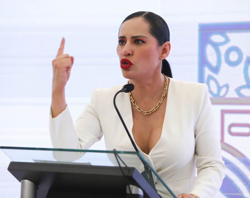 La exalcaldesa de Cuauhtémoc ha sido vinculada con el crimen organizado Sandra Cuevas, exalcaldesa de Cuauhtémoc en conferencia de prensa