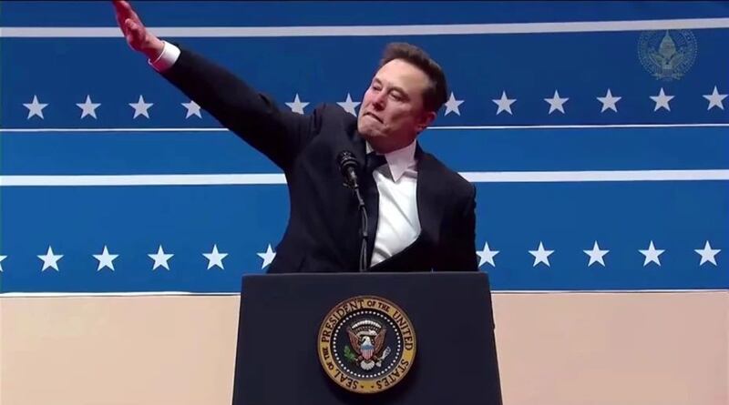 Elon Musk hace saludo nazi