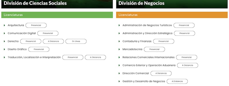 Licenciaturas UIC