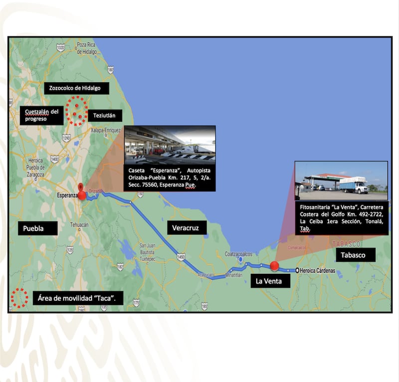 Mapa revelado de MCCI