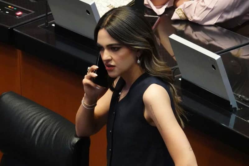 La senadora Andrea Chávez durante la Sesión Ordinaria en el Senado de la República. La senadora Andrea Chávez durante la Sesión Ordinaria en el Senado de la República.