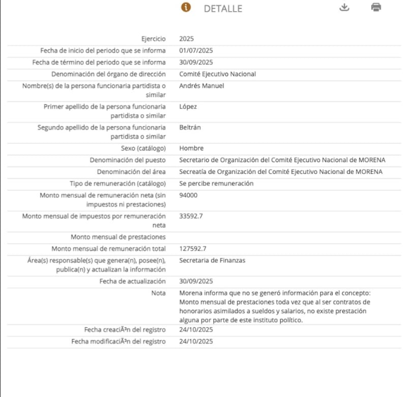 Este es el sueldo de Andy López Beltrán SUELDO DE ANDY LÓPEZ BELTRÁN