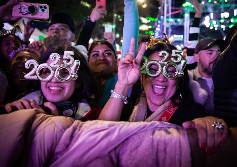 Celebración de año Nuevo en México Los mexicanos aparecieron con un alto optimismo para el 2025