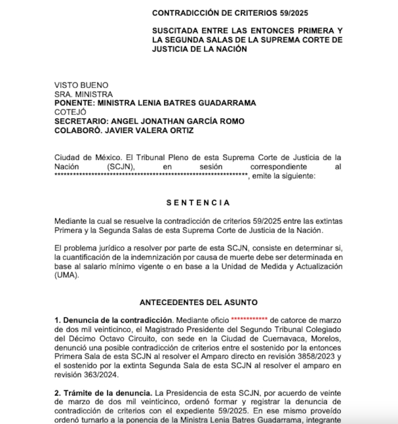 Lania Batres proyecto indemnización