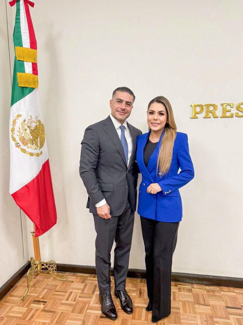 Evelyn Salgado y Omar García Harfuch