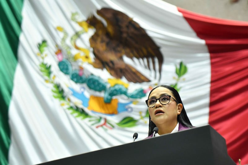 CIUDAD DE MÉXICO, 19NOVIEMBRE2025.- Ariadna Montiel, secretaria del Bienestar, durante su intervención en la comparecencia ante el pleno de la Cámara de Diputados con motivo del análisis del primer informe de gobierno federal.
FOTO: MARIO JASSO/CUARTOSCURO.COM Ariadna Montiel