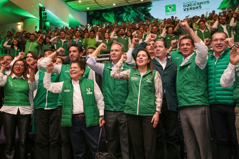 Dirigentes del Partido Verde Ecologista de México. PVEM