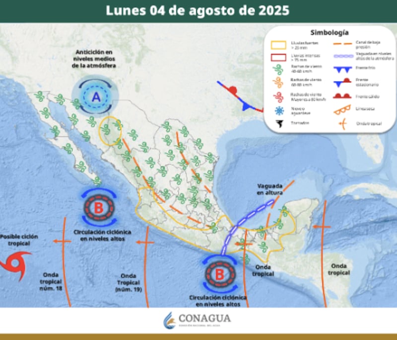 Clima para el fin de semana, de acuerdo con la Conagua