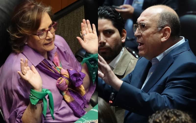La senadora morenista se peleó con el diputado priista por una conferencia de prensa Los legisladores Martha Lucía Mícher y Rubén Moreira