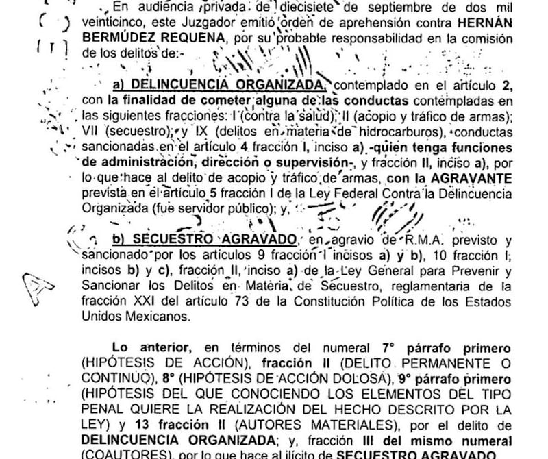 Hernán Bermúdez, orden de arresto