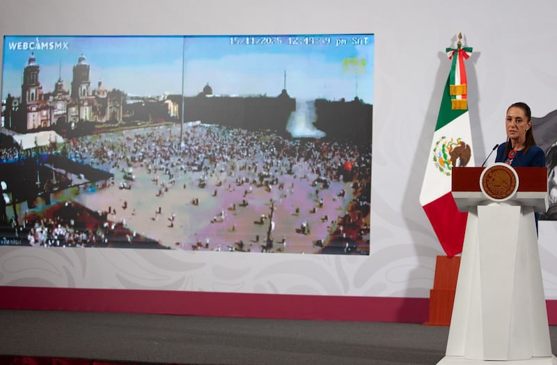 La presidenta aseguró que a la manifestación asistieron personas relacionadas con la oposición Marcha Generación Z