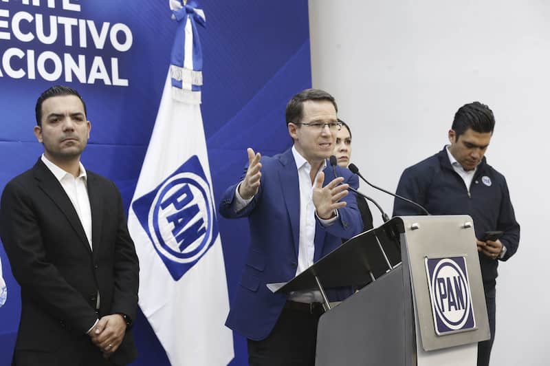 PAN buscaría inclusión de la oposición en posible renegociación del TMEC. Ricardo Anaya, coordinador de los senadores del PAN y otros miembros del partido.