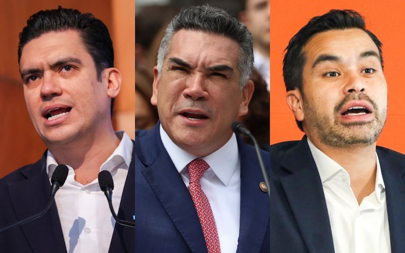 Jorge Romero, Alito Moreno y Jorge Álvarez Máynez