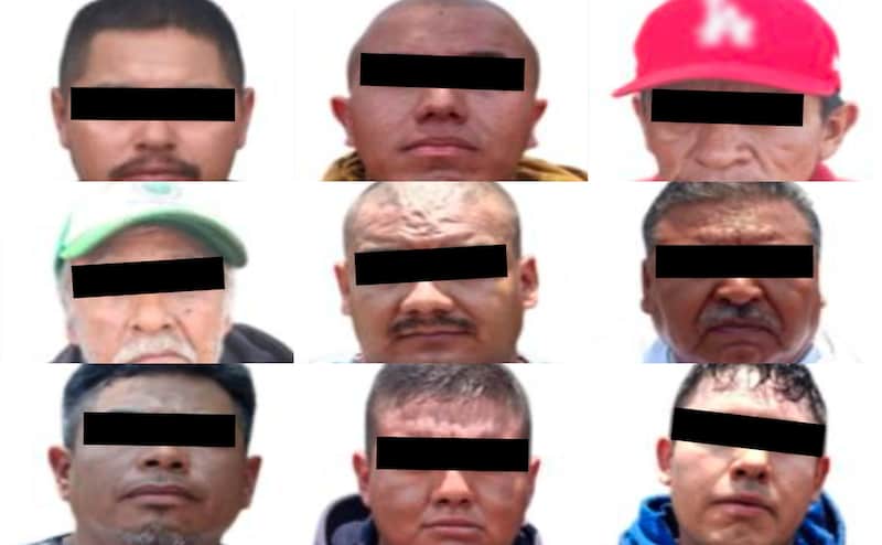 En el estado de Guanajuato se detuvieron a 9 involucrados en el tráfico de 'huachicol'. Personas detenidas