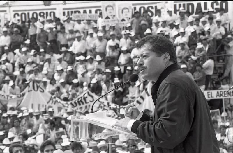 Luis Donaldo Colosio, candidato durante un recorrido de campaña por Hidalgo Luis Donaldo Colosio, candidato durante un recorrido de campaña por Hidalgo