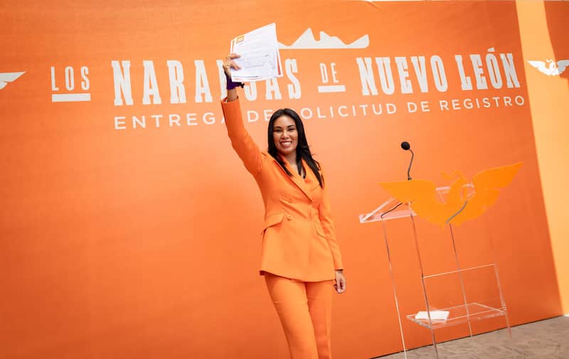 Alejandra Morales, excandidata a la alcaldía de San Nicolás de los Garza. Movimiento Ciudadano acusó que Morales enfrenta una 'persecución política'.