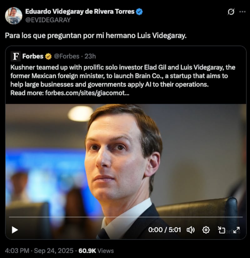 Tuit de Eduardo Videgaray