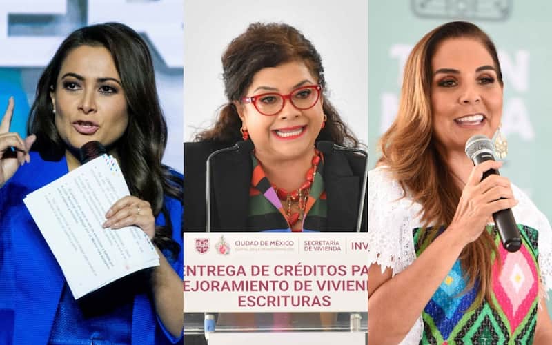 Teresa Jimenez, Clara Brugada y Mara Lezama Las gobernadoras estuvieron en los primeros lugares del ranking