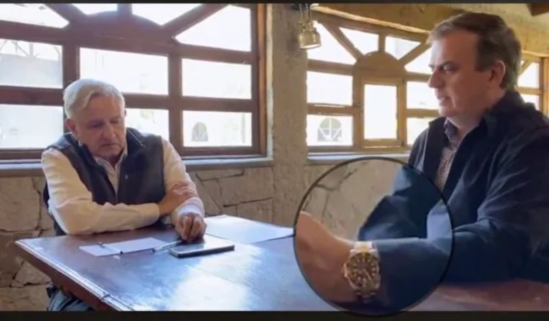 Marcelo Ebrard y su Rolex