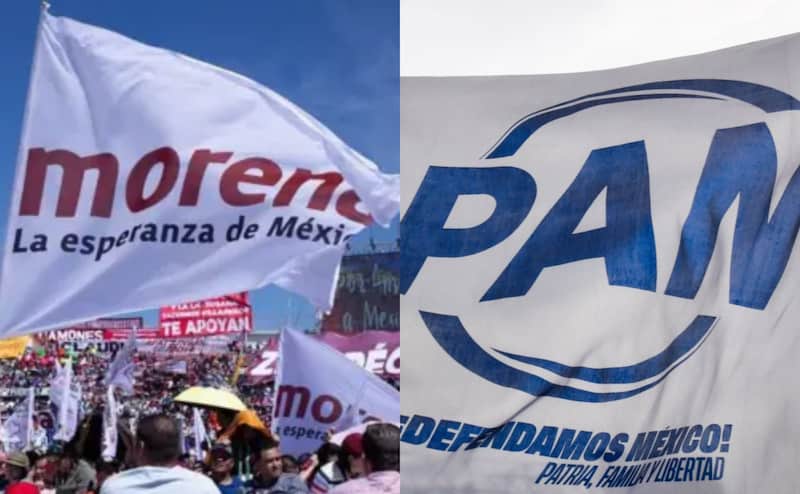 Bandera Morena y PAN Morena y PAN