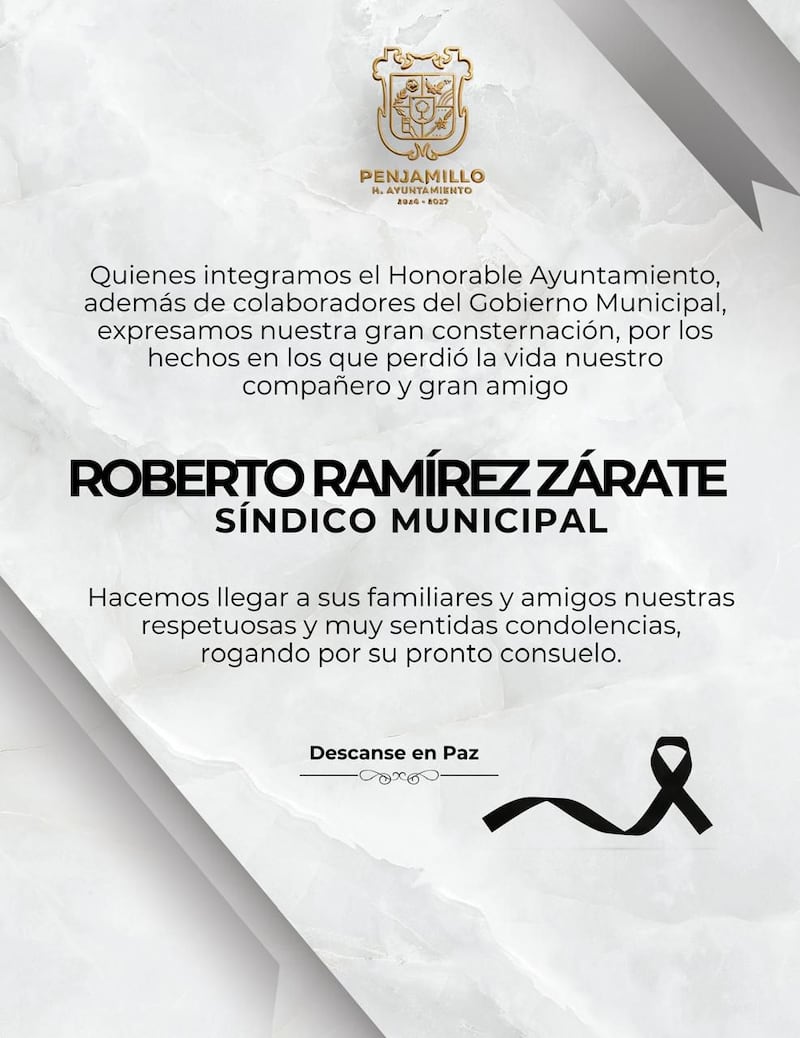 Obituario Roberto Ramírez Zarate