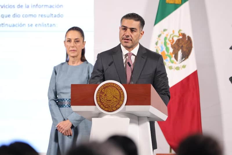 El secretario de Seguridad, Omar García Harfuch. El titular de la SSPC explicó el modus operandi del CJNG para el reclutamiento forzado de personas en el rancho Izaguirre.