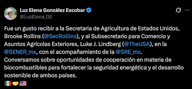 Tuit de Luz Elena González