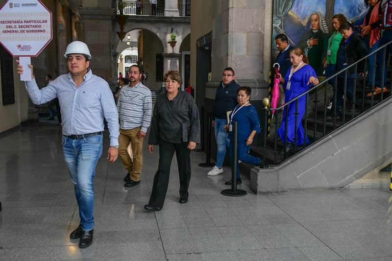 Delfina Gómez participa en simulacro 2025. Delfina Gómez participa en simulacro 2025.