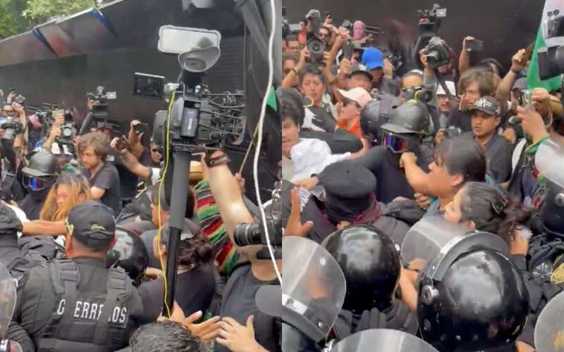Los manifestantes se enfrentaron con policías al ser encapsuladas La tercera marcha contra la gentrificación