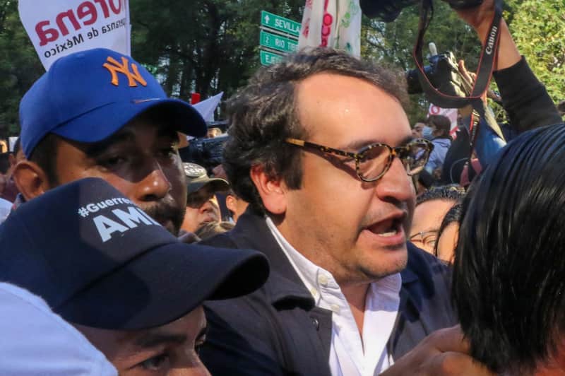 El hijo del presidente mostró su molestia a ser llamado 'Andy' Andrés Manuel López Beltrán, secretario de Organización de Morena en la marcha por los "cuatro años de la transformación" convocada por AMLO